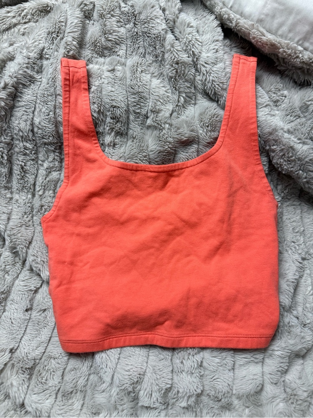 American Eagle Outfitters Coral Square-Neck Crop Top
